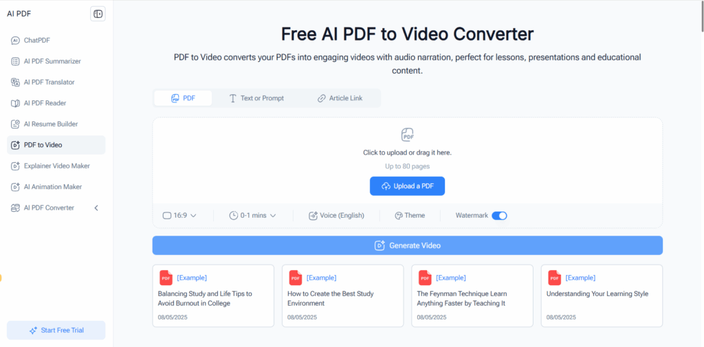 What Is NoteGPT for PDF to Video