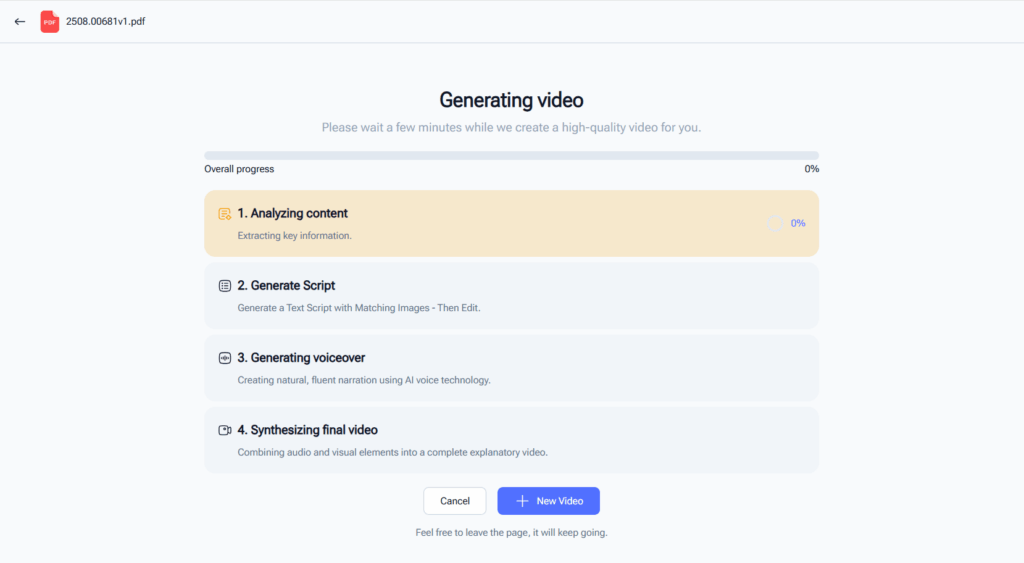 Step-by-Step Workflow: From PDF to Video