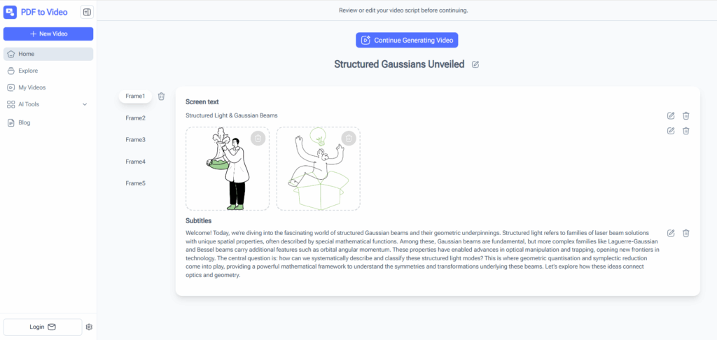 Step 2 — Turn Your PDF Content Into a Video-Ready Script