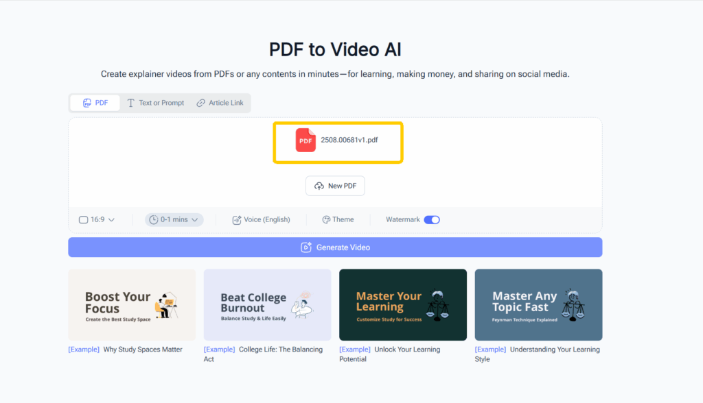 Selecting the Right PDF for Your Video