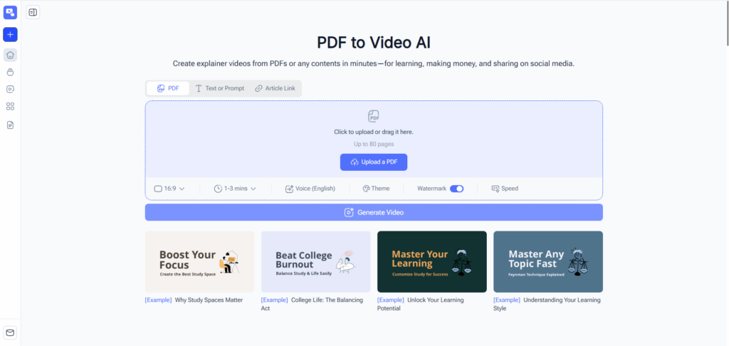 PDFtoVideo.ai – Fast AI Tool to Turn PDF into Video