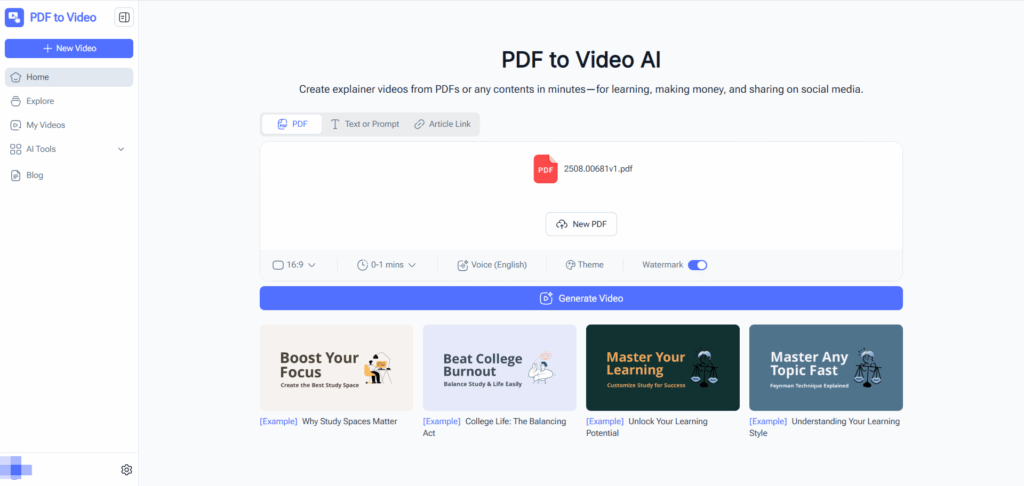 Creating Explanatory Videos Using PDF to Video Tools